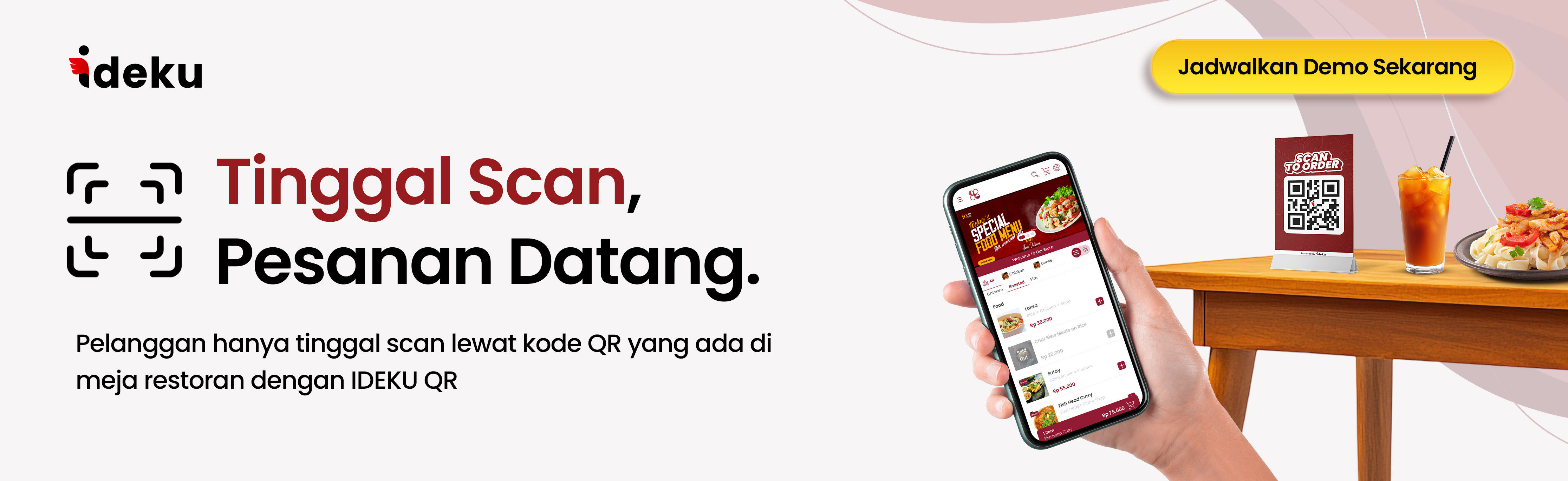 Pesan Langsung di Meja dengan IDEKU QR