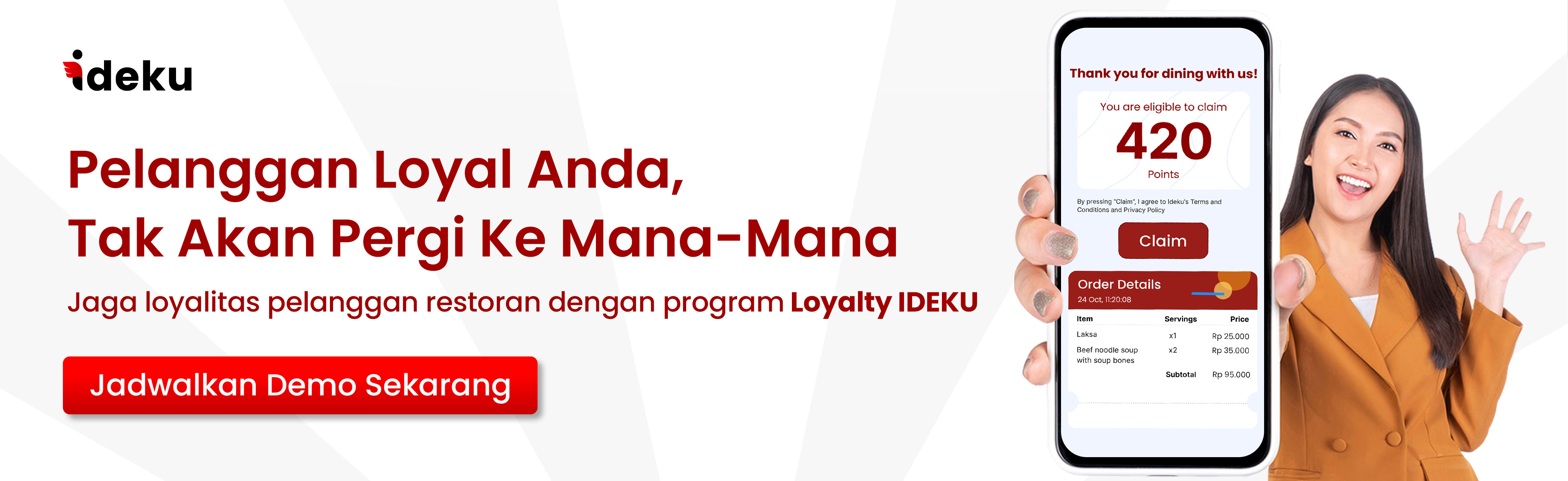 IDEKU Loyalty untuk pelanggan di bisnis kuliner lebih loyal